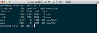 Resized disk output screenshot